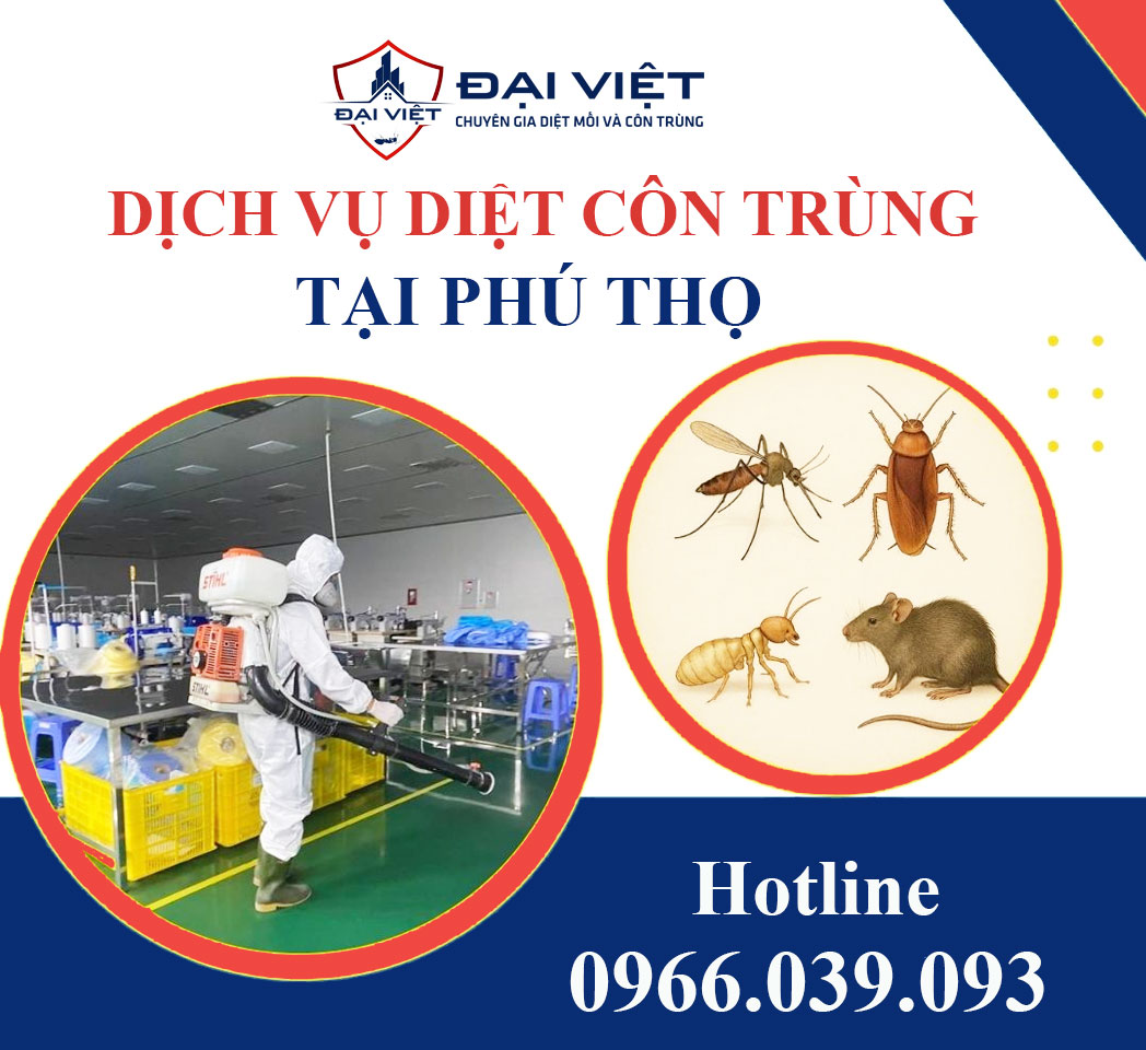Dịch vụ diệt côn trùng tại Phú Thọ - Đại Việt uy tín, hiệu quả, an toàn